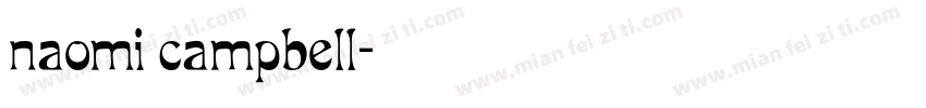 naomi campbell字体转换
